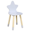 Chaise étoile - Enfant - 28 x 28 cm x H 54 cm - Gris