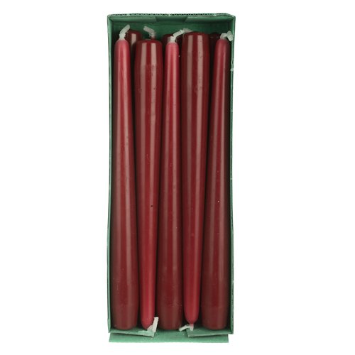 Bougies coniques Bordeaux pcs 10 diam. cm 2,2 h.25