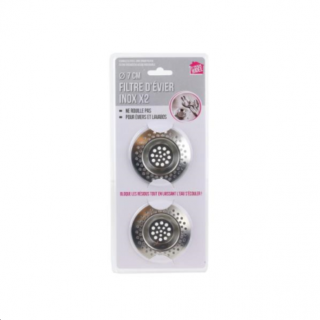 FILTRE D'EVIER INOX X2