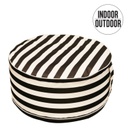 POUF GONFLABLE RAYE BLANC