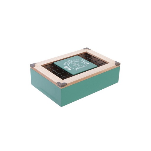 BOITE A THE COUVERCLE GRILLAGE LITTLE MARKET M12