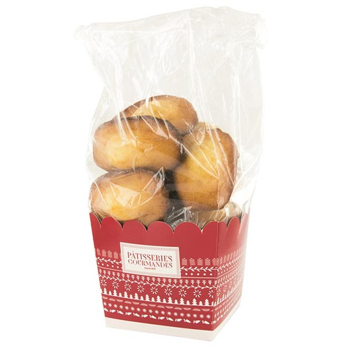 LOT DE 2 BOÎTES À GÂTEAU ROUGE ET VERTE AVEC SACHET TRANSPARENT