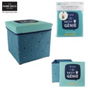 Cube de rangement pliable bleu 30x30x30cm