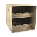 Range bouteille Totally Addict caisson à vin 6 bouteilles en bois
