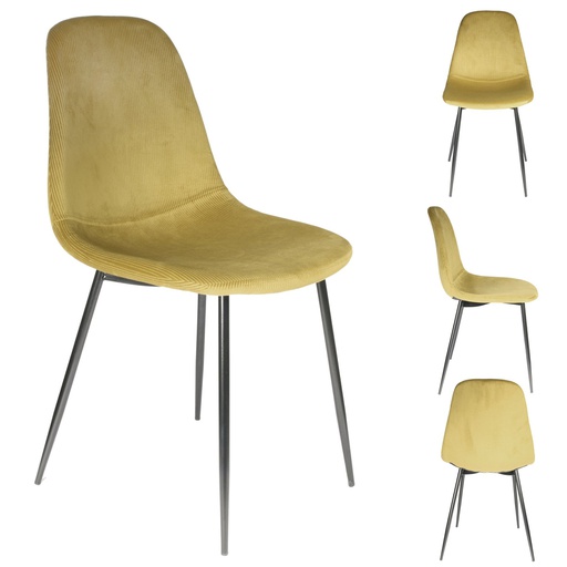 CHAISE VELOURS COTELE GIULIA