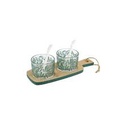 VERRINE AVEC PLANCHE DE PRESENTATION BOIS
