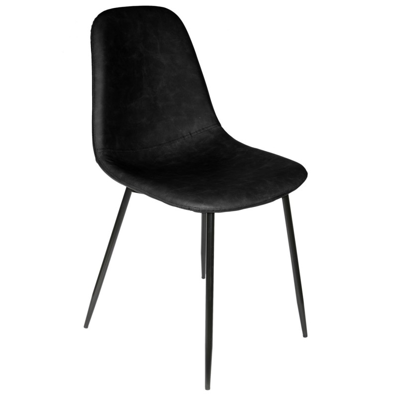 CHAISE PU AMBER NOIR